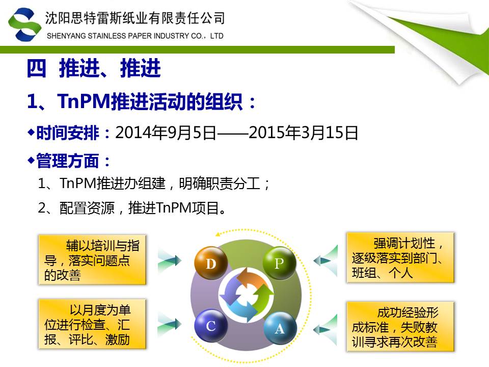 改善之路-TnPM在沈阳思特雷斯纸业实践ppt
